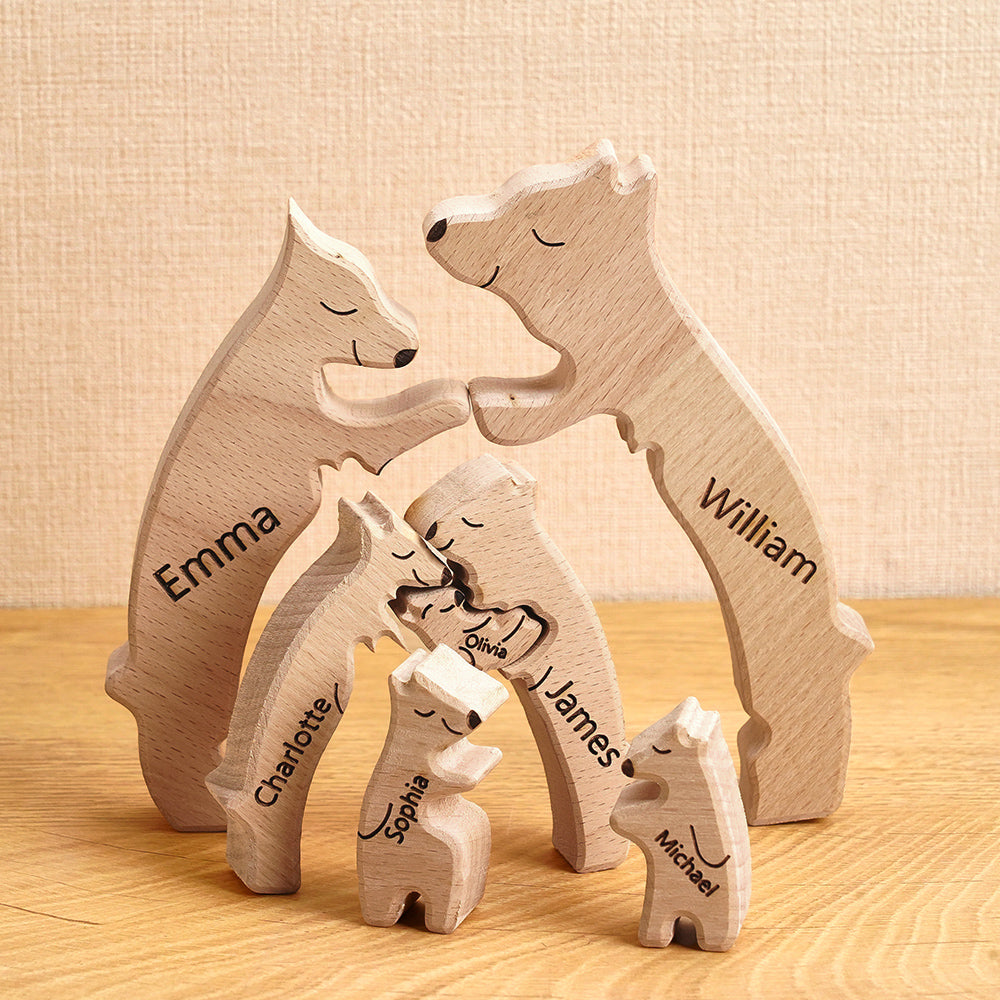 Bear Family - Personalized Family Wooden Puzzle