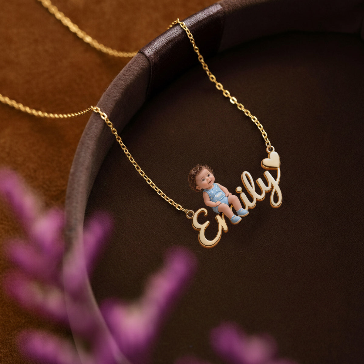 Custom Any Photo - Personalized Kid Shaped Metal Pendant Necklace