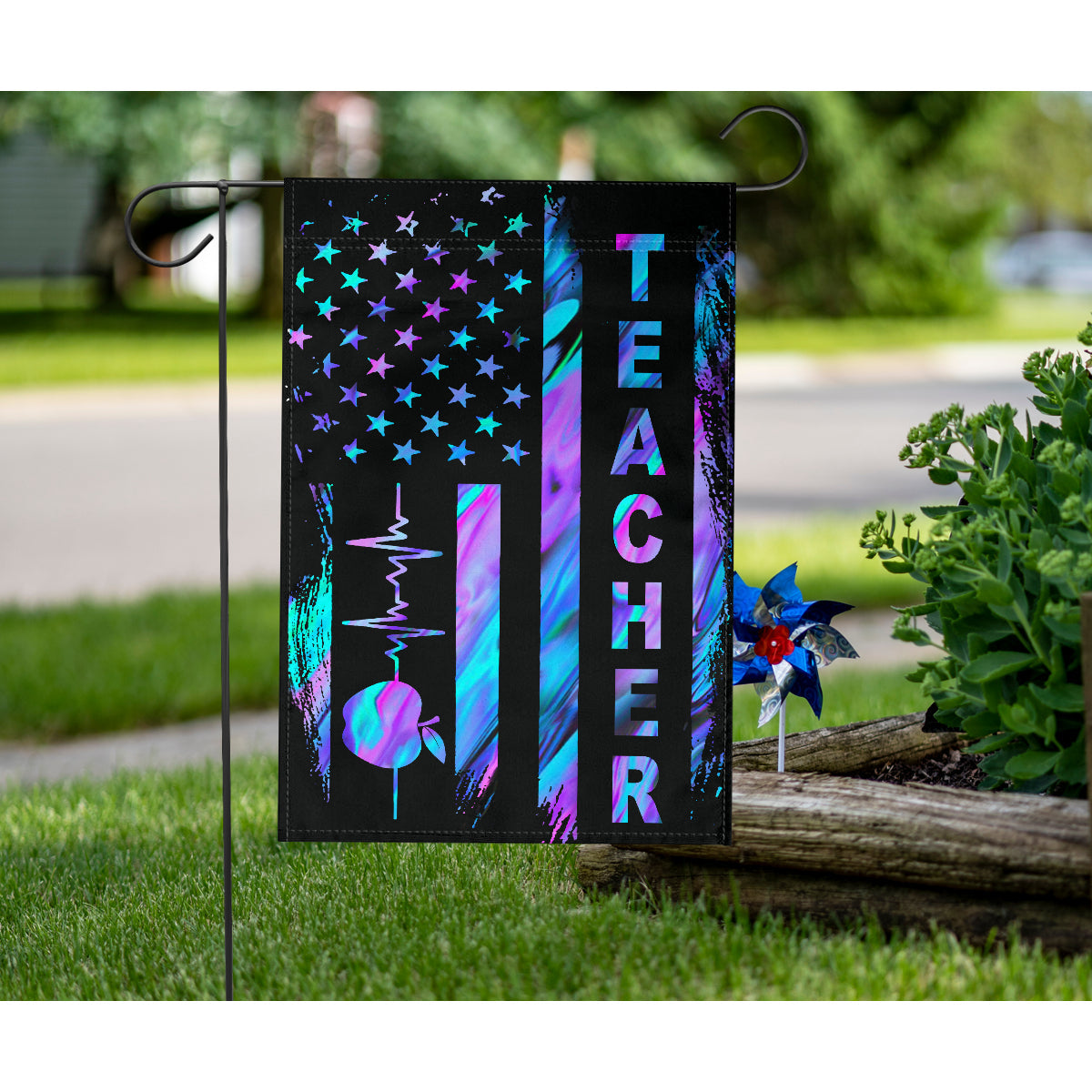 Teacher American Flag Teacher House Flag 0622