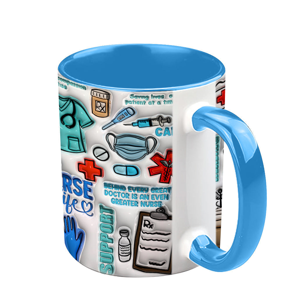 Nurse Life - Personalized Nurse Accent Mug
