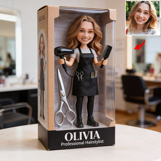 Hairdresser With Scissors Salon Decor - Personalized Hairdresser Custom Shaped Acrylic Plaque