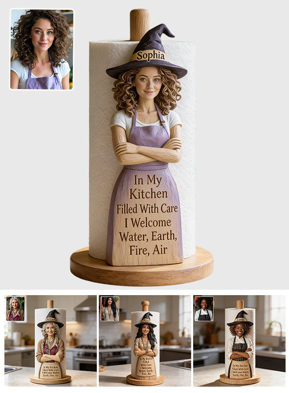 In My Kitchen - Personalized Witch Paper Towel Stand