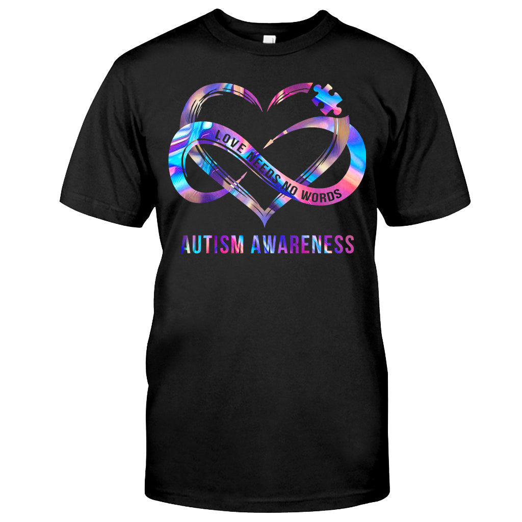 Love Needs No Words - Autism Awareness T-shirt and Hoodie 112021