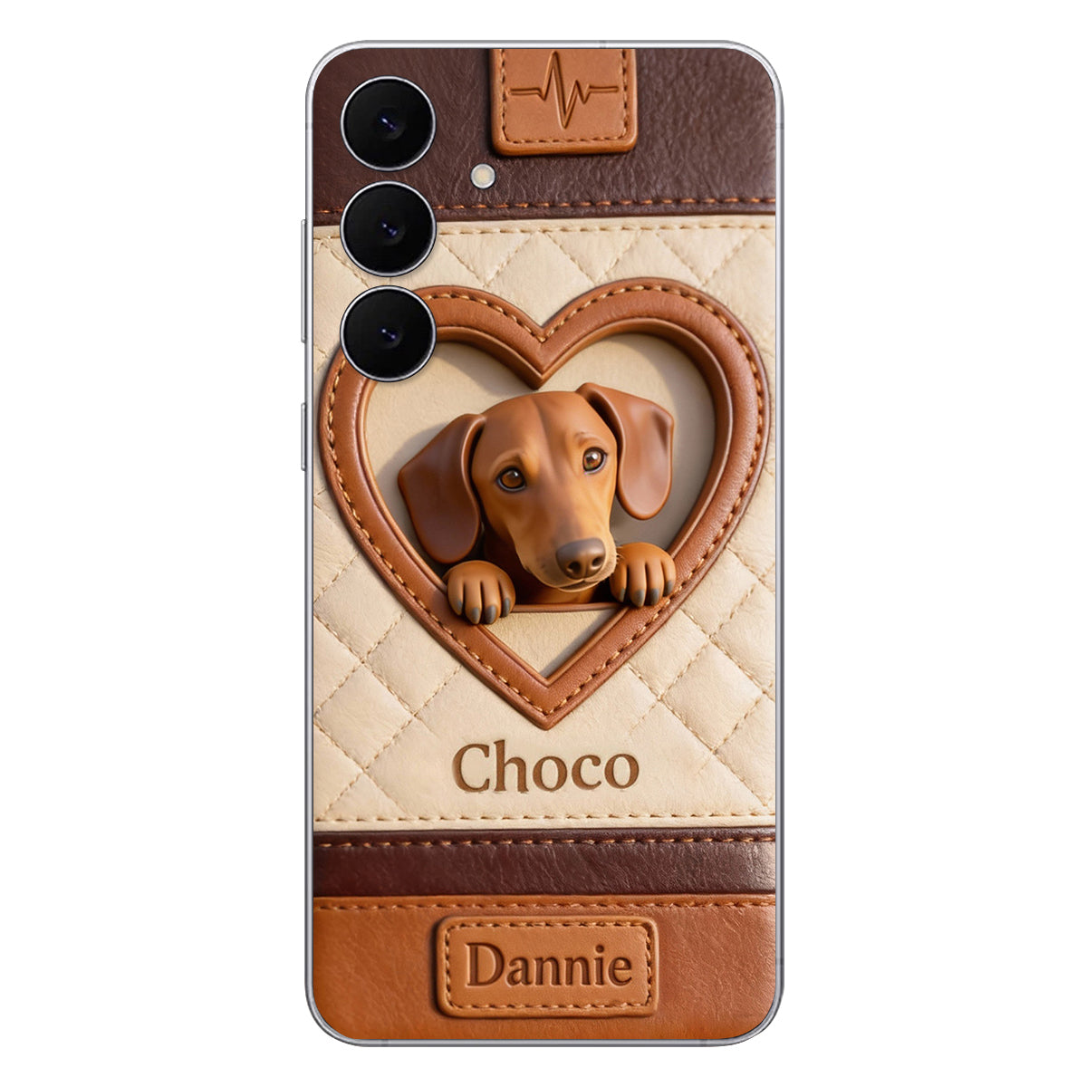 Custom From Any Photo - Personalized Dog Leather Phone Case