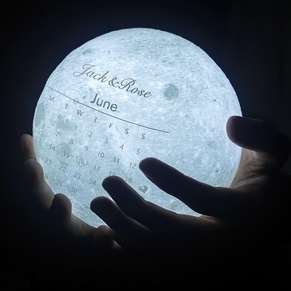 I Love You To The Moon And Back - Personalized Couple Moon Lamp