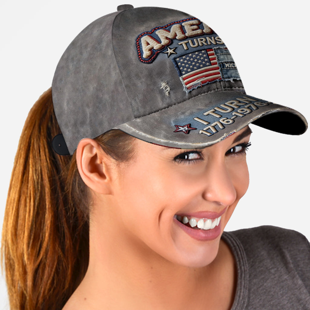 Birthday Patriotic 4th of July Gift - Personalized Birthday Classic Cap