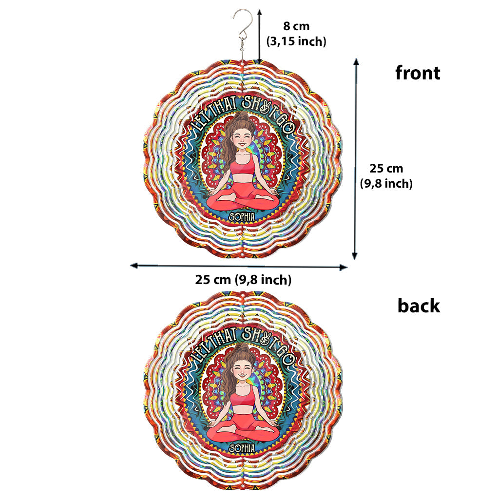 Let That Sh*t Go - Personalized Yoga Wind Spinner