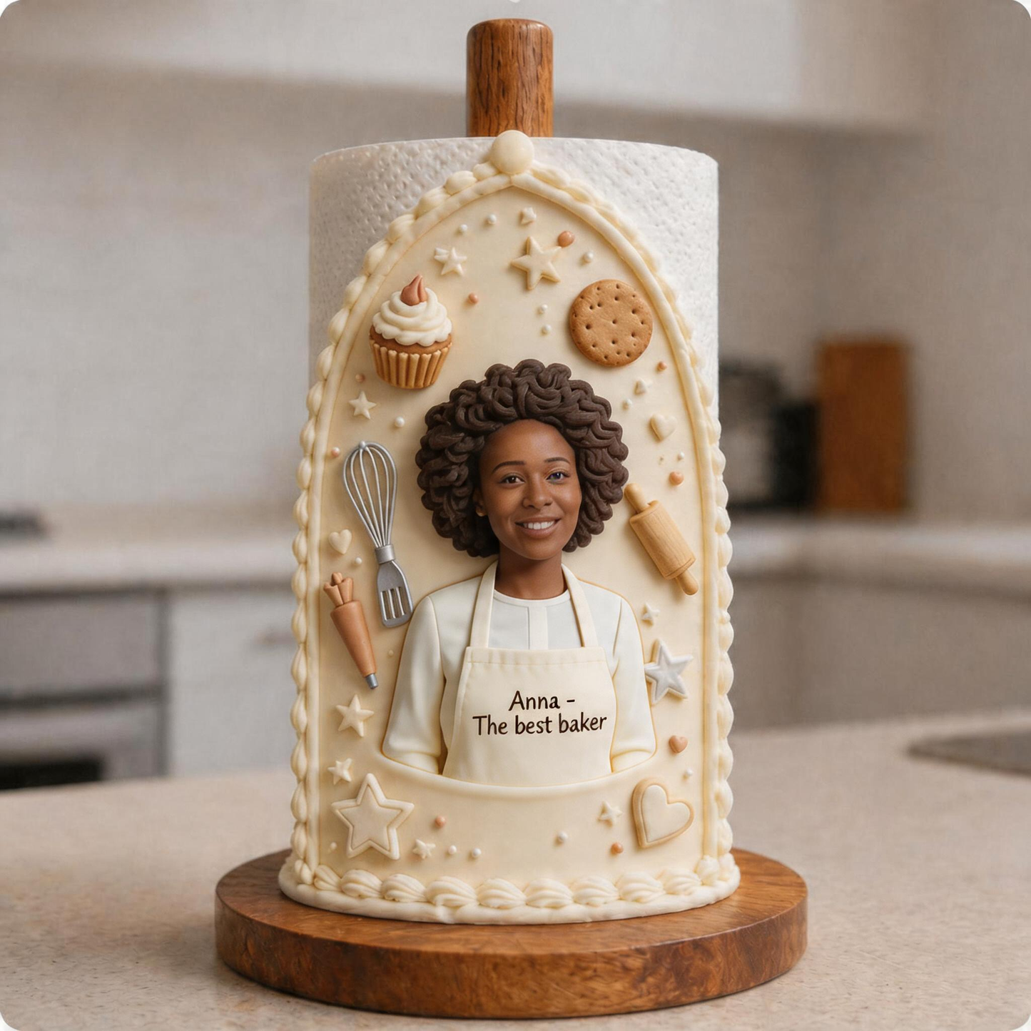 Love Baking, Baker Gift - Personalized Baking Paper Towel Stand