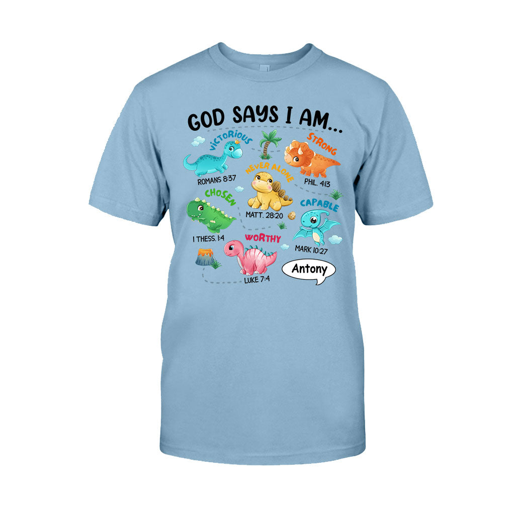 For Grandson Dinosaur I Am - Personalized grandson T-shirt And Hoodie