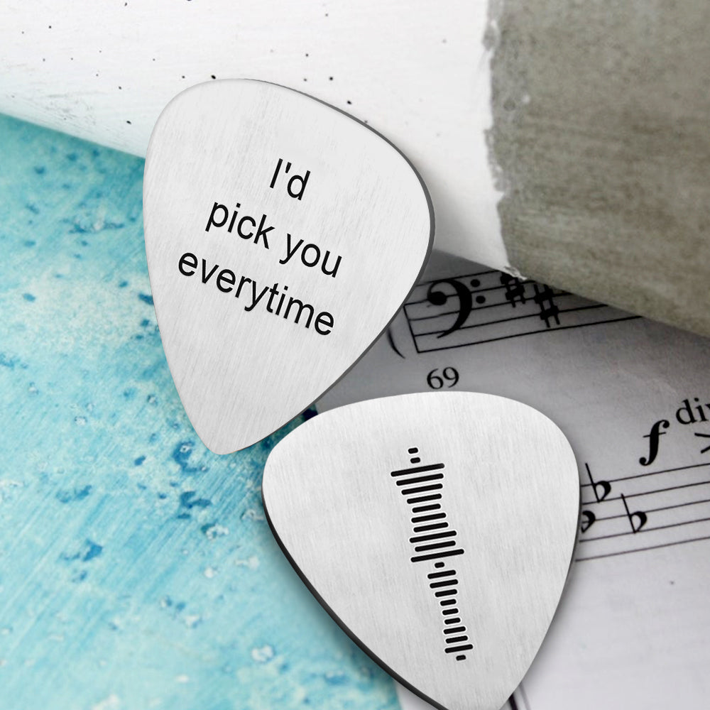 Music Code Text Custom - Personalized Guitar Pick