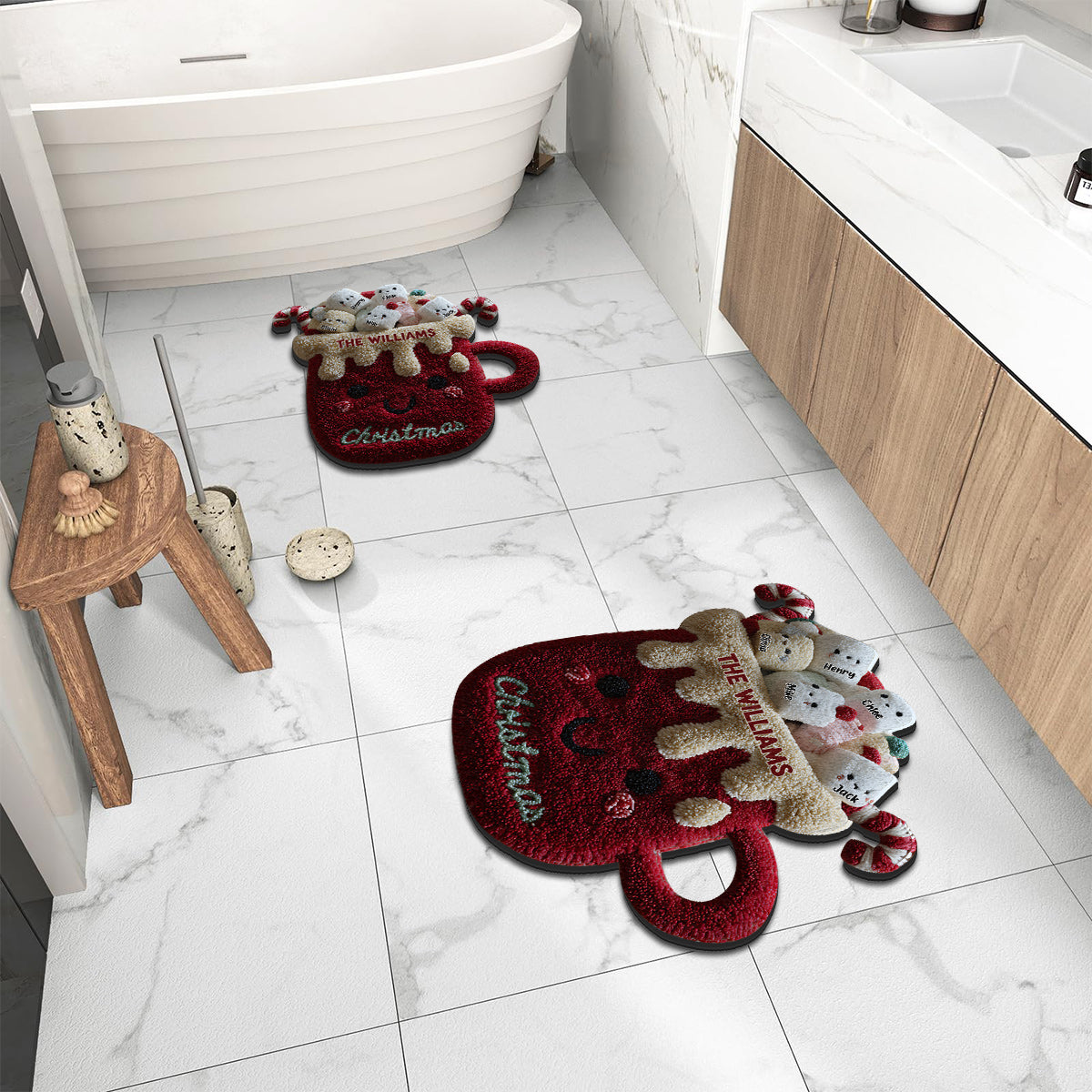 Christmas Family - Personalized Family Non-Slip Tufted Rug