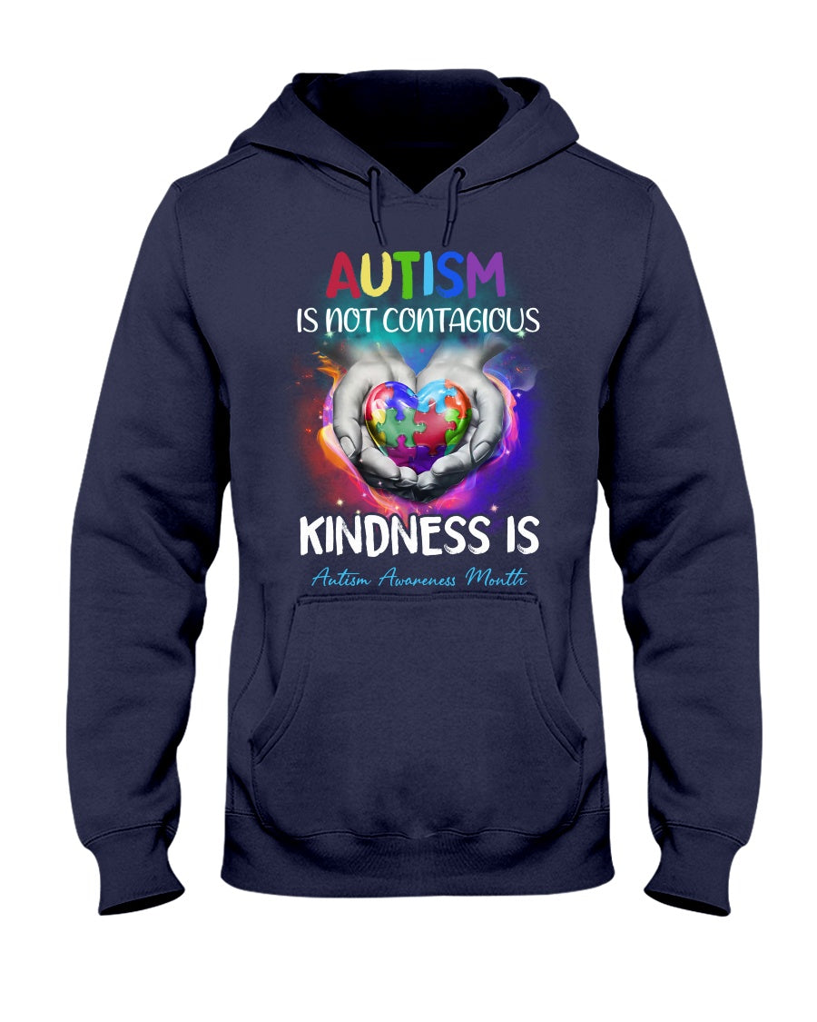 Autism Is Not Contagious - Autism Awareness T-shirt and Hoodie 0921