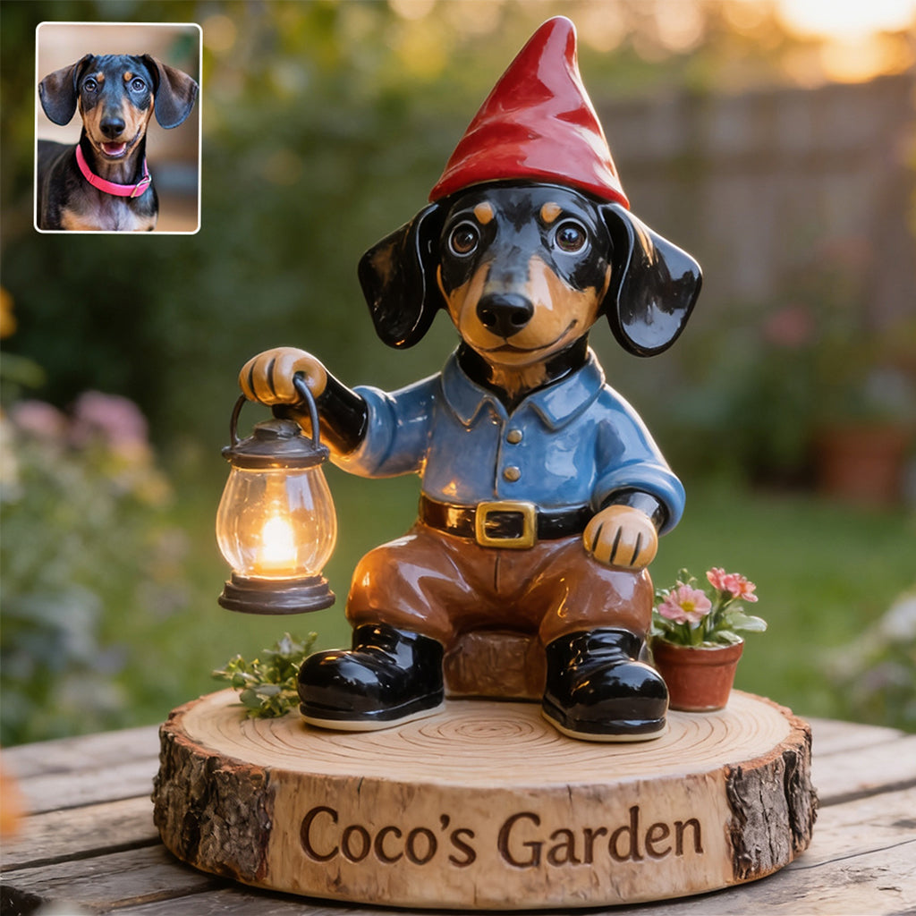 Garden Guardian - Personalized Dog Solar Acrylic Light