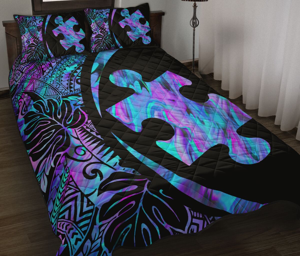Summertime Autism Awareness Quilt Set 0622