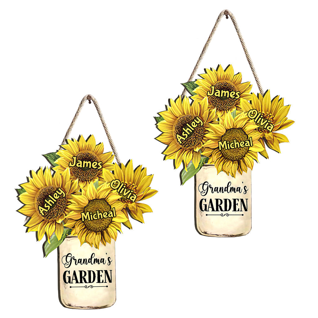 Grandma's Garden - Personalized Grandma Wood Sign