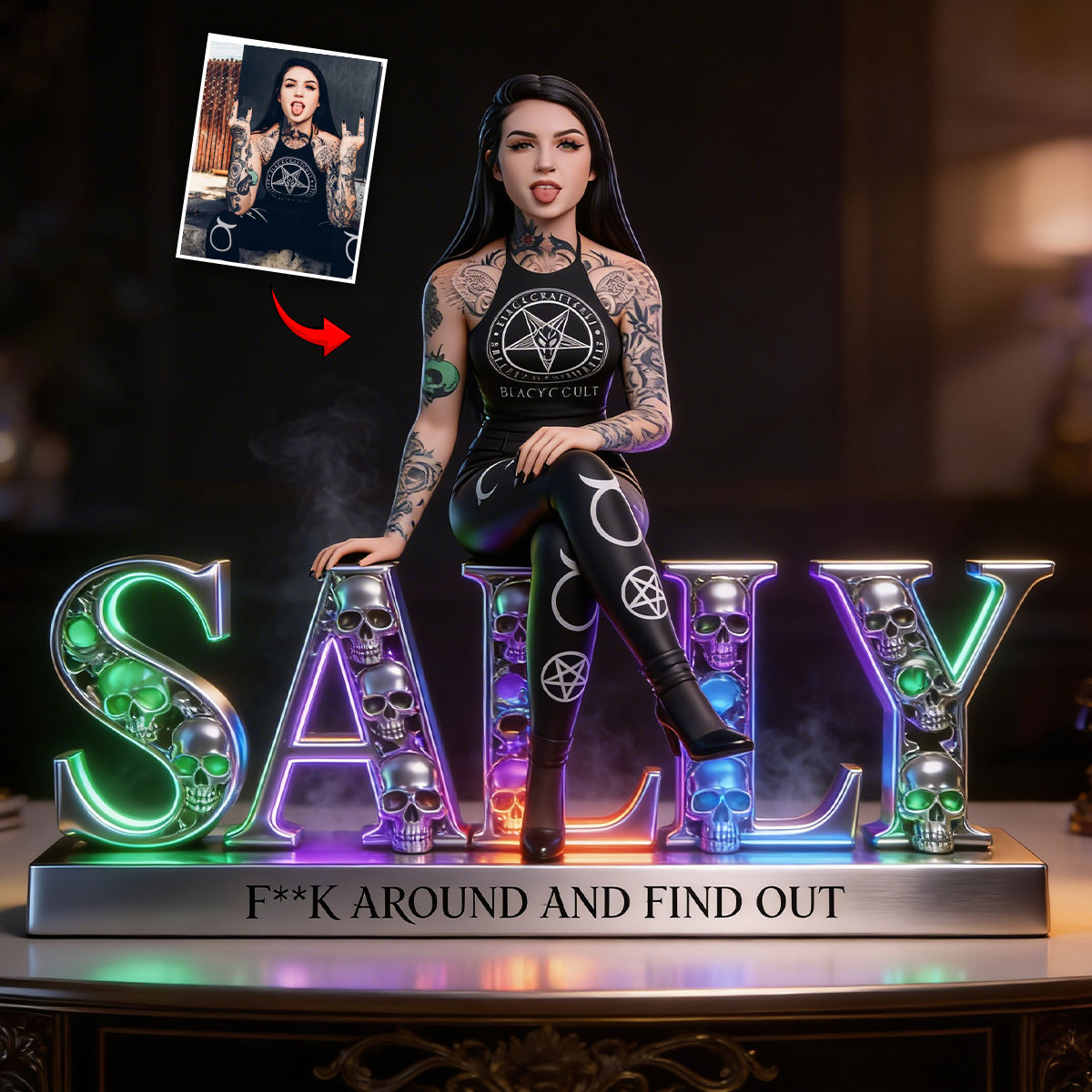 Custom Any Photo - Personalized Skull Custom Shaped Acrylic Plaque