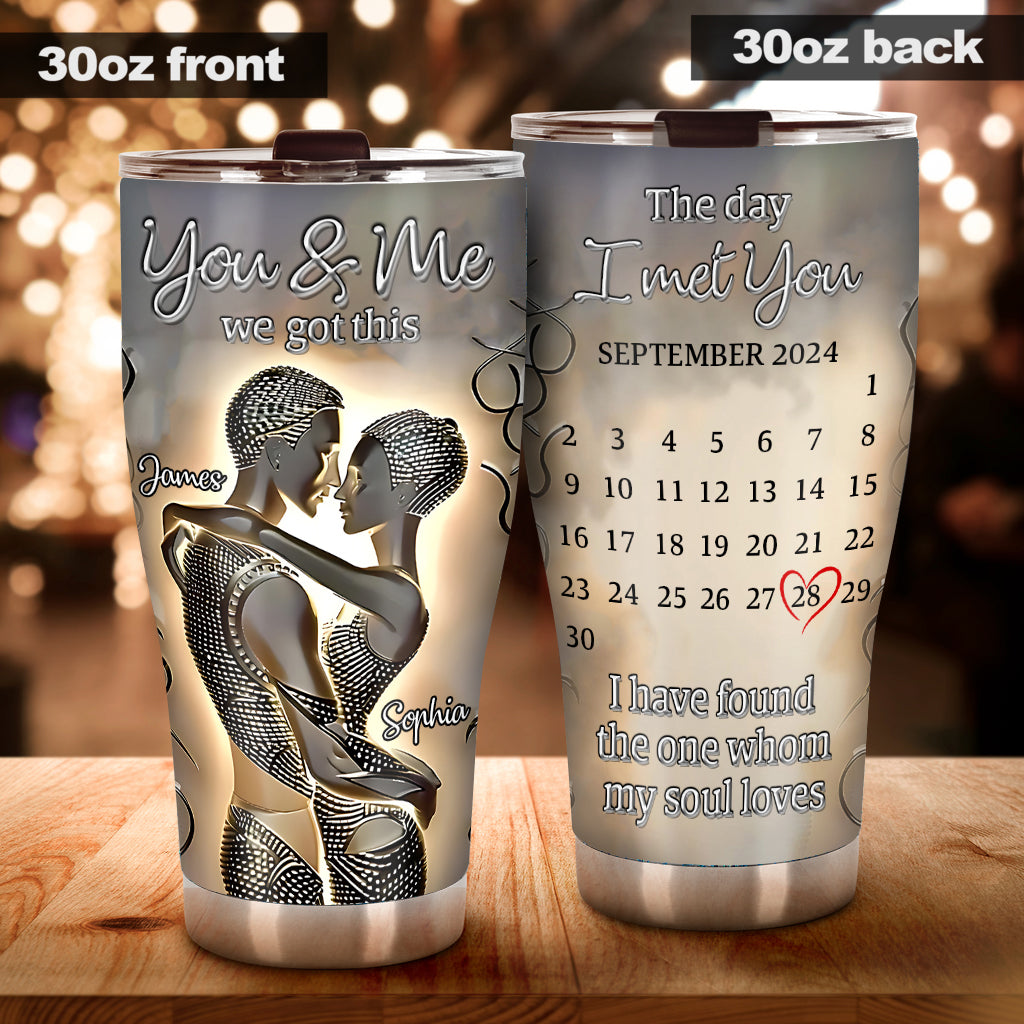 It's You & Me - Personalized African American Tumbler