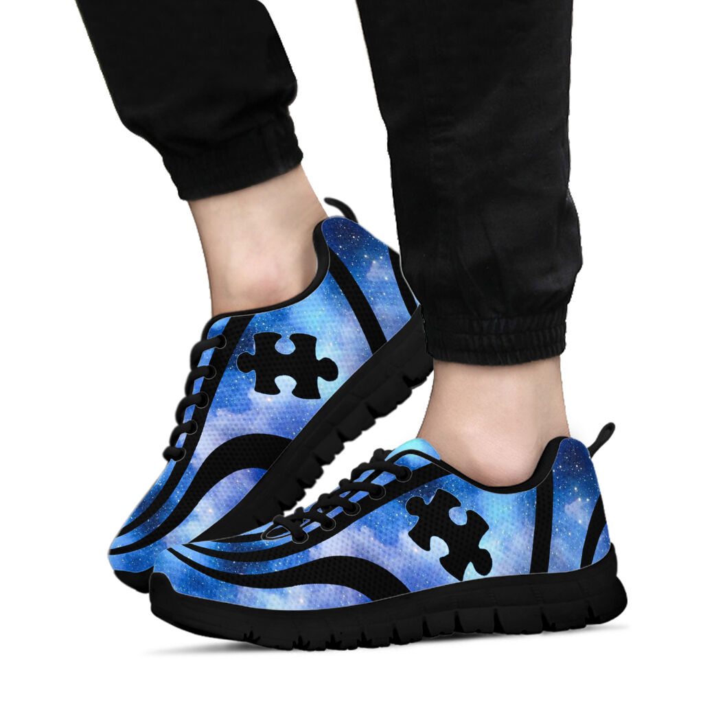 Galaxy Puzzle Piece Autism Awareness Sneakers 0622