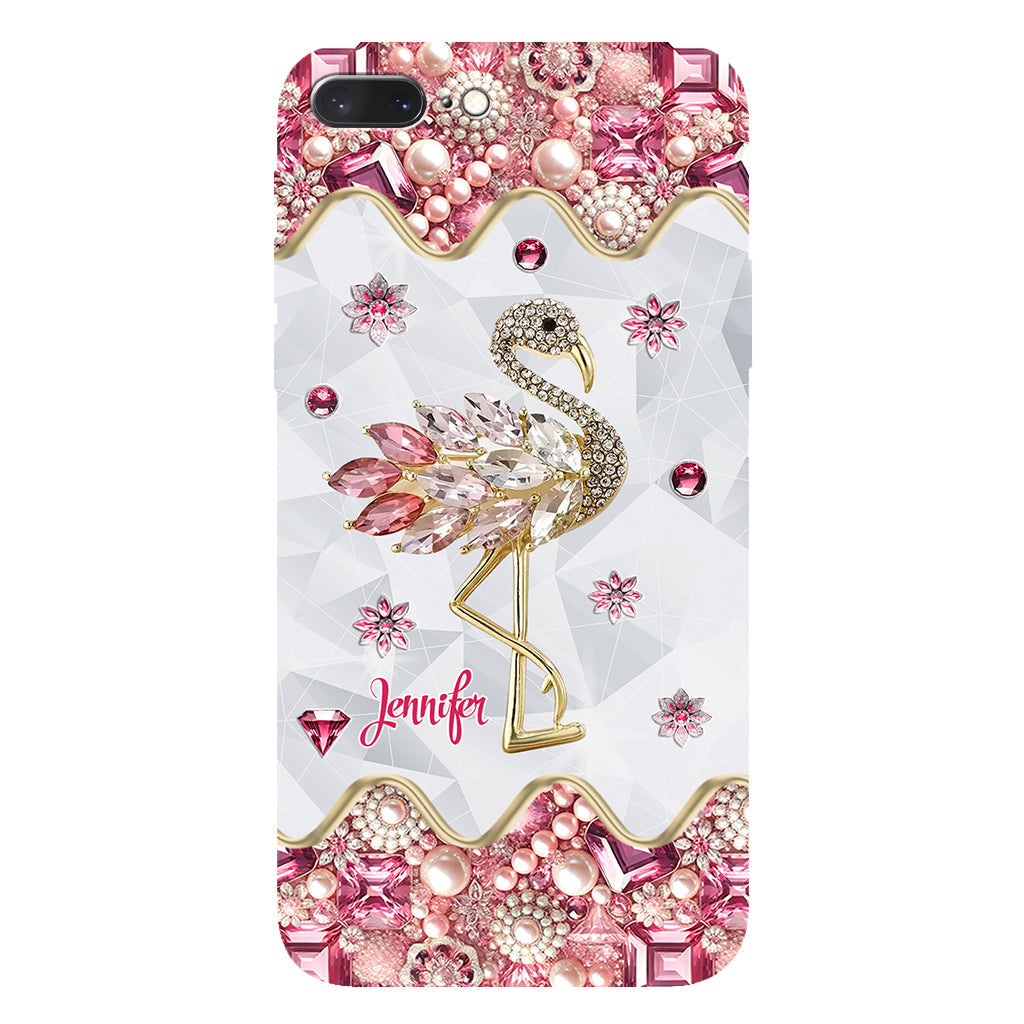 Just A Girl Who Loves Flamingos - Personalized Flamingo Full Print Phone Case