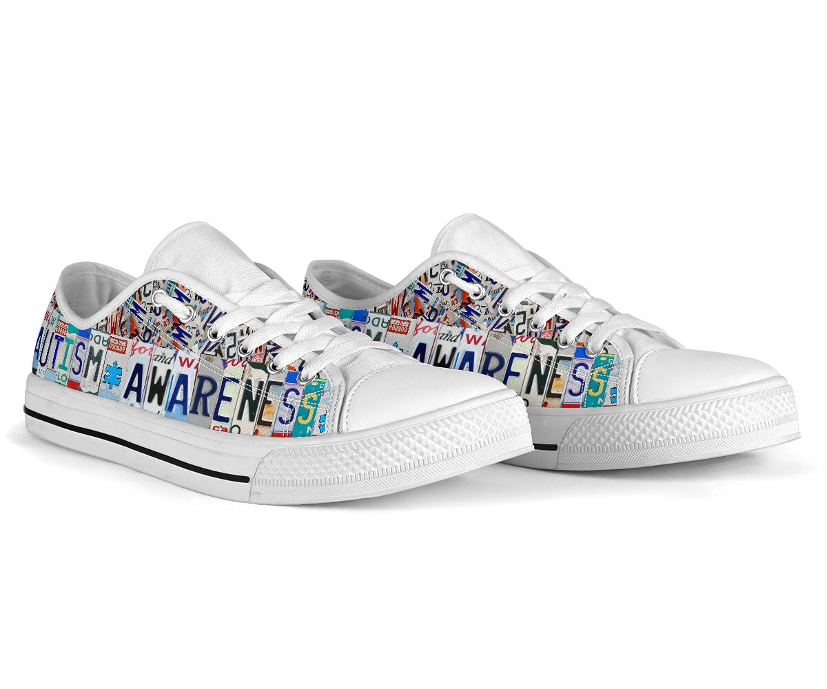 Peace Love Autism Autism Awareness Low Top Shoes 0622