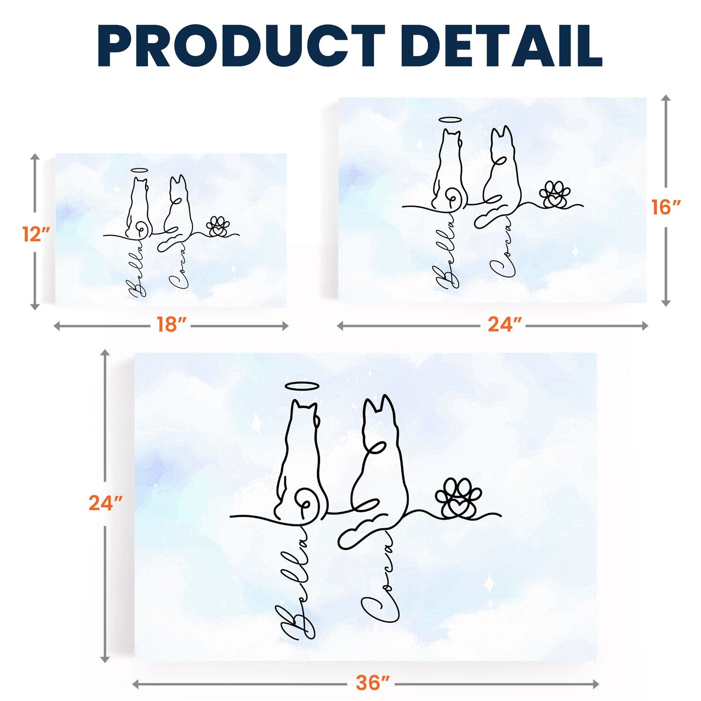 Minimalist Dog Line Art Poster – Memorial Pet Gift, Thoughtful Keepsake for Dog Lovers