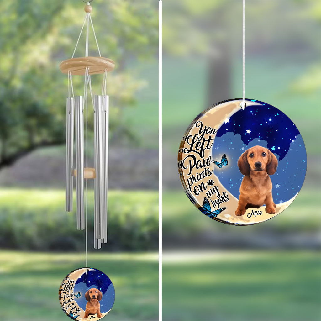 Paw Prints On My Heart - Personalized Dog Wind Chime
