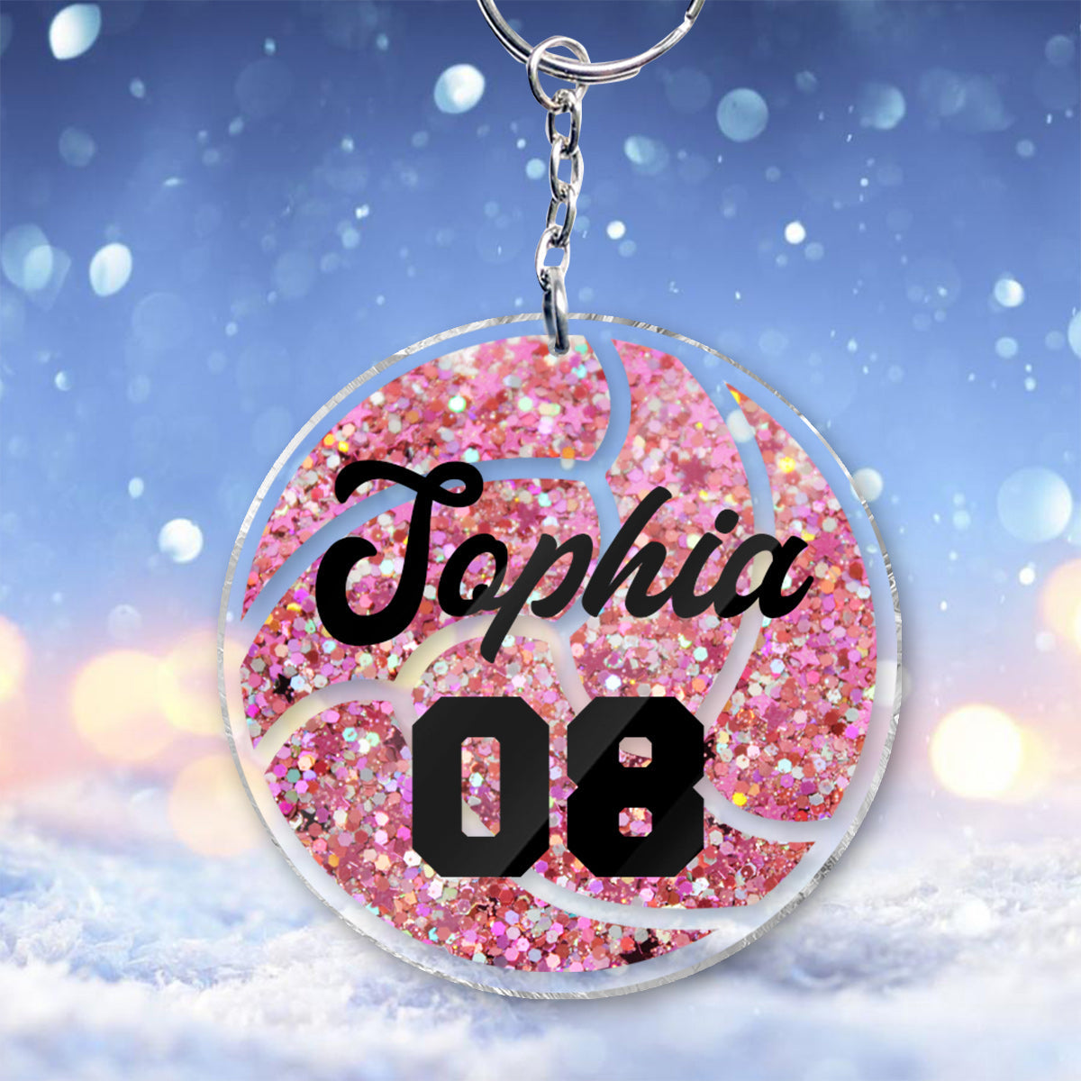Volleyball Team - Personalized Volleyball Transparent Keychain