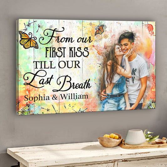 Watercolor Couple - Personalized Couple Canvas And Poster