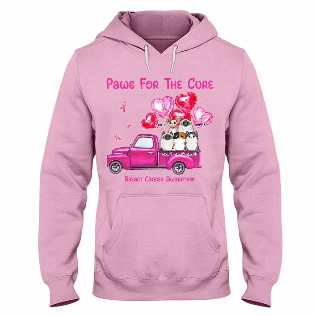 Paws For The Cure - Breast Cancer Awareness Personalized T-shirt And Hoodie