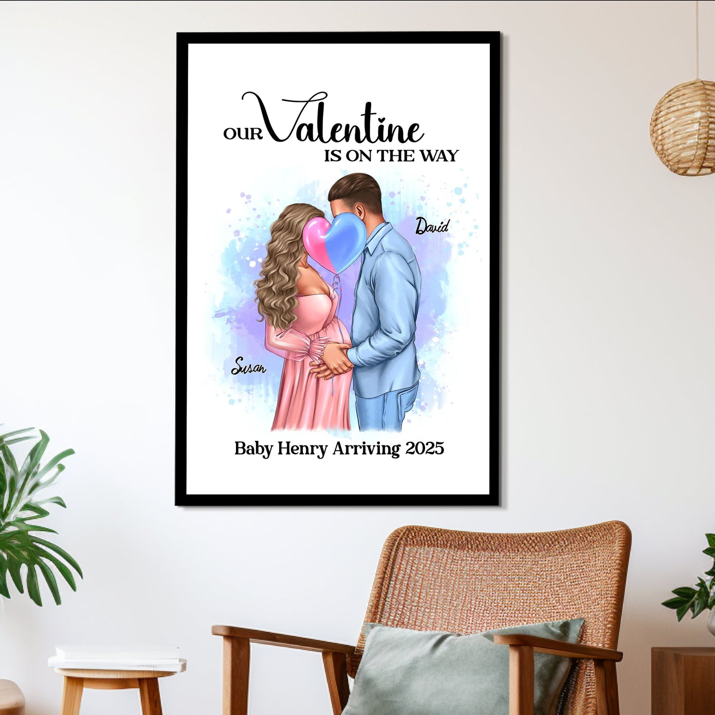 Custom Poster - A Heartfelt Gift for Expecting Couples, Perfectly Capturing the Beautiful Moments of Your Growing Family