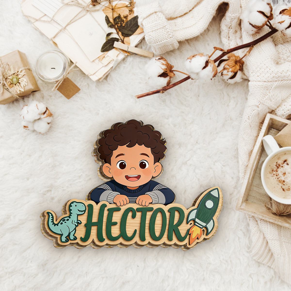 Custom Any Photo - Personalized Kid 2 Layered Wood Sign / Wood Plaque