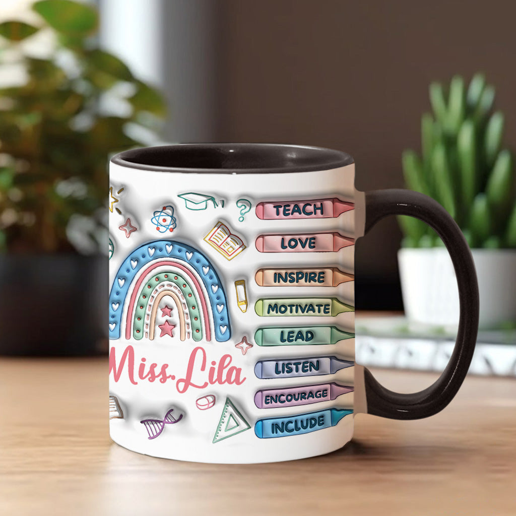 Thank You For Being An Amazing Teacher - Personalized Teacher Accent Mug