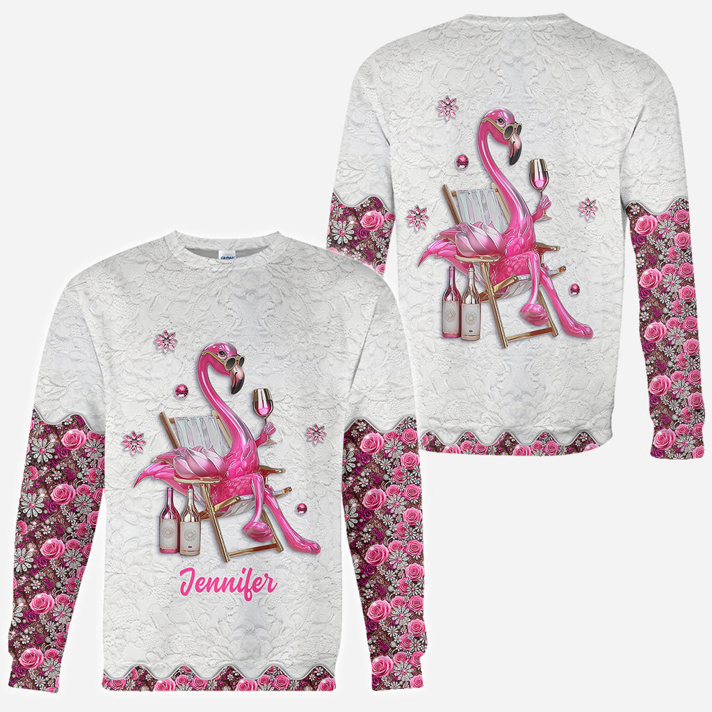 Be a Flamingo In a Flock of Pigeons - Personalized Flamingo All Over Shirt