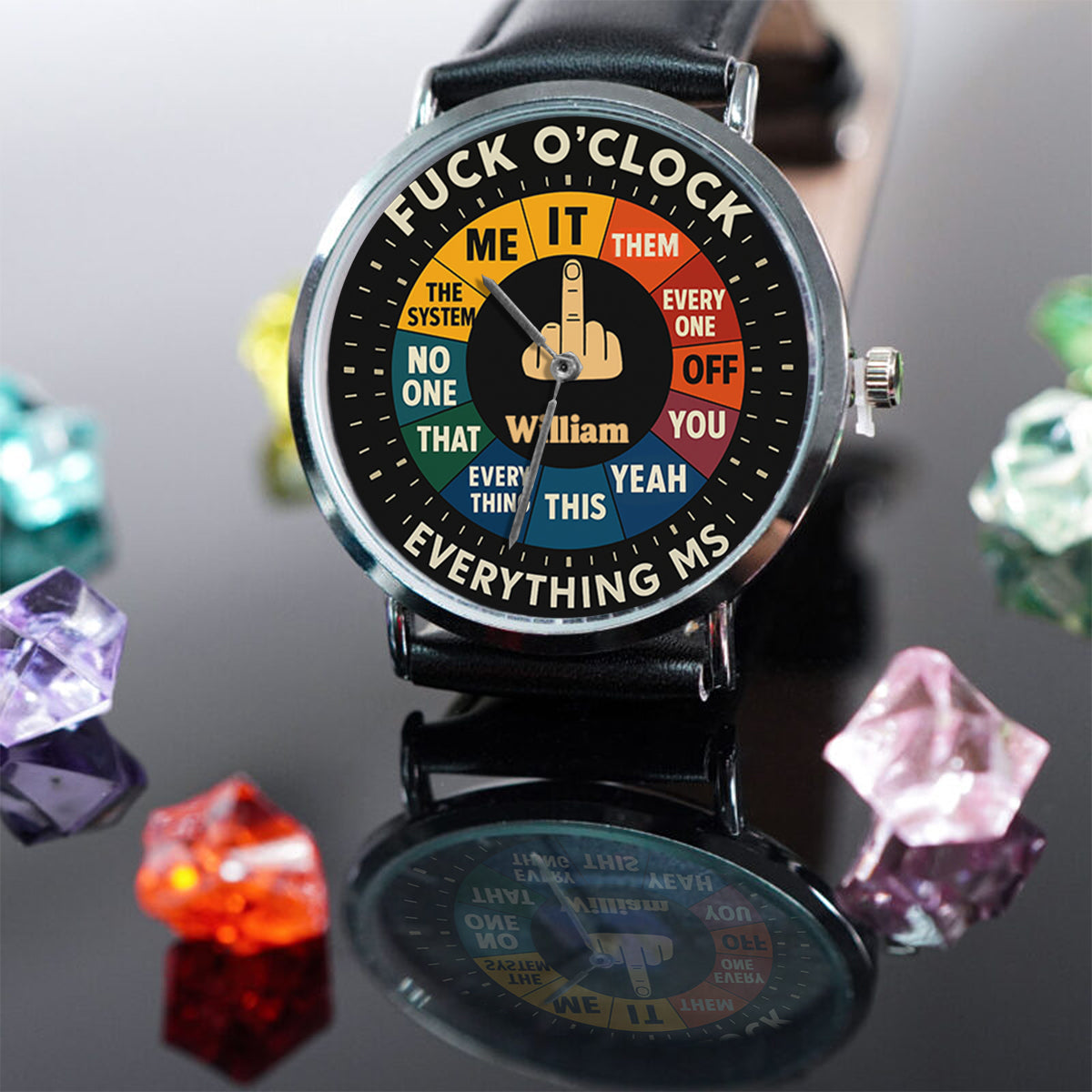 F*ck O'Clock Watch, Funny Gift For Him, Friends - Personalized Sarcasm Hand Watch