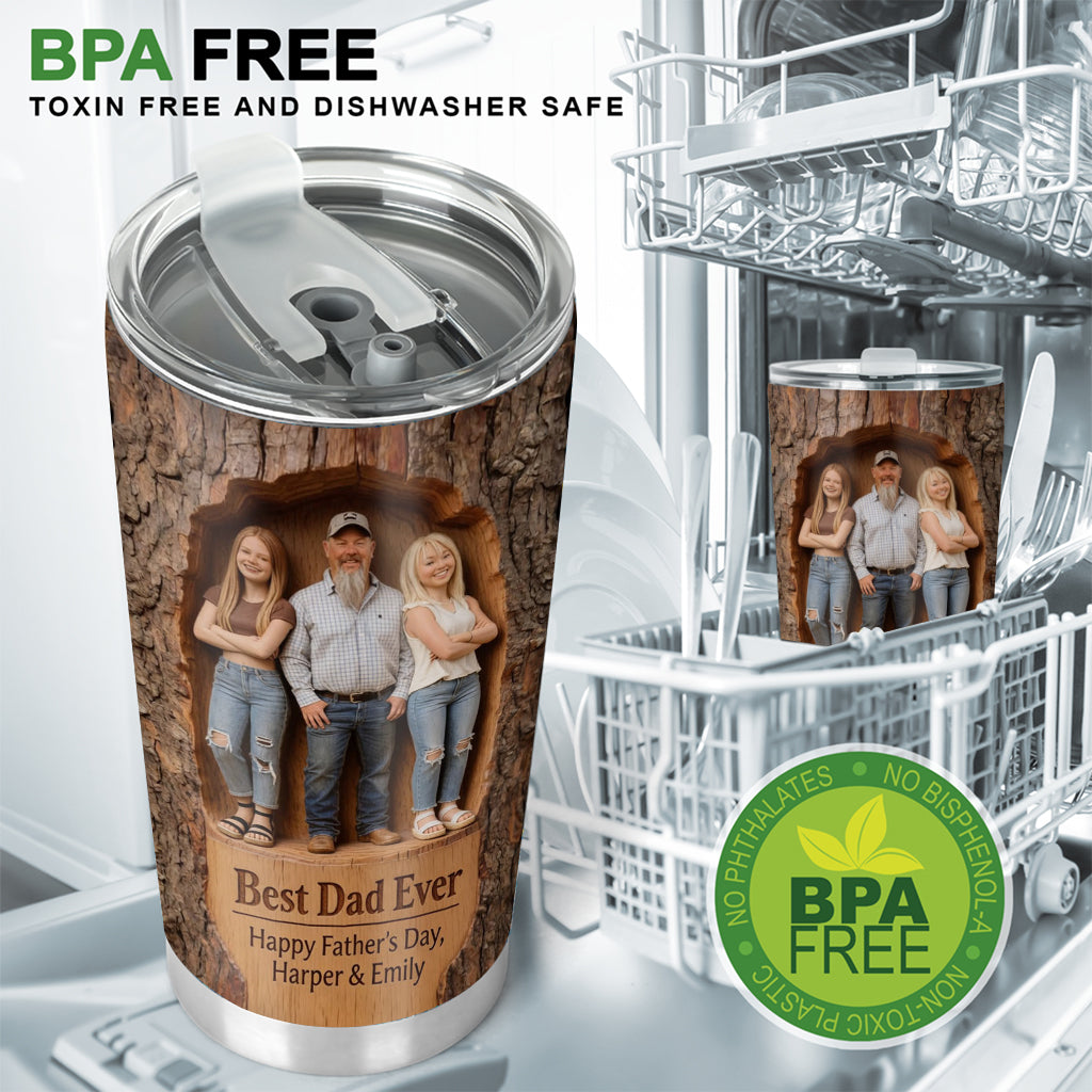 Best Dad Ever, Custom Any Photo - Personalized Father Tumbler