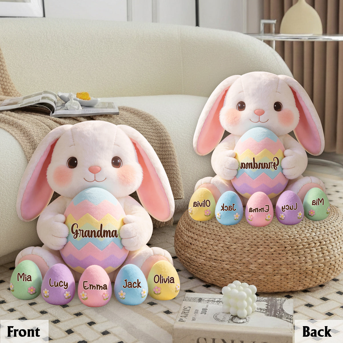 Grandma Easter - Personalized Grandma Premium Faux Fur Pillow