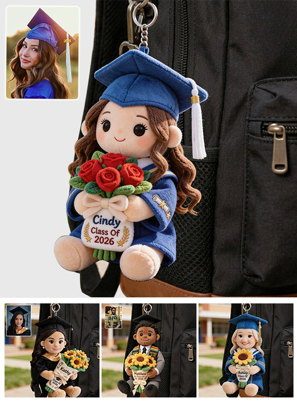 Class Of 2026 - Personalized Graduation Plush Keychain