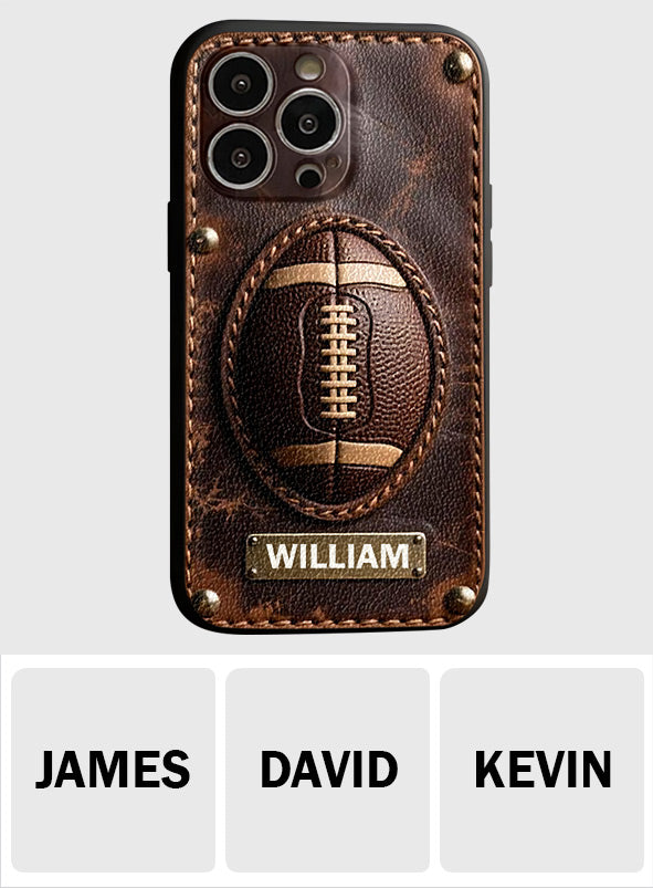 Gameday - Personalized Football Leather Phone Case