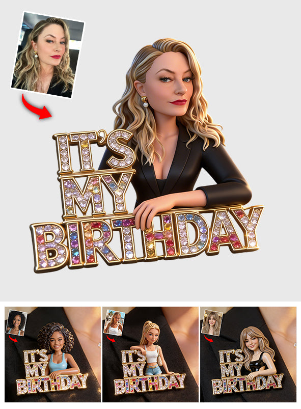 Custom Any Photo - Personalized Birthday Pin