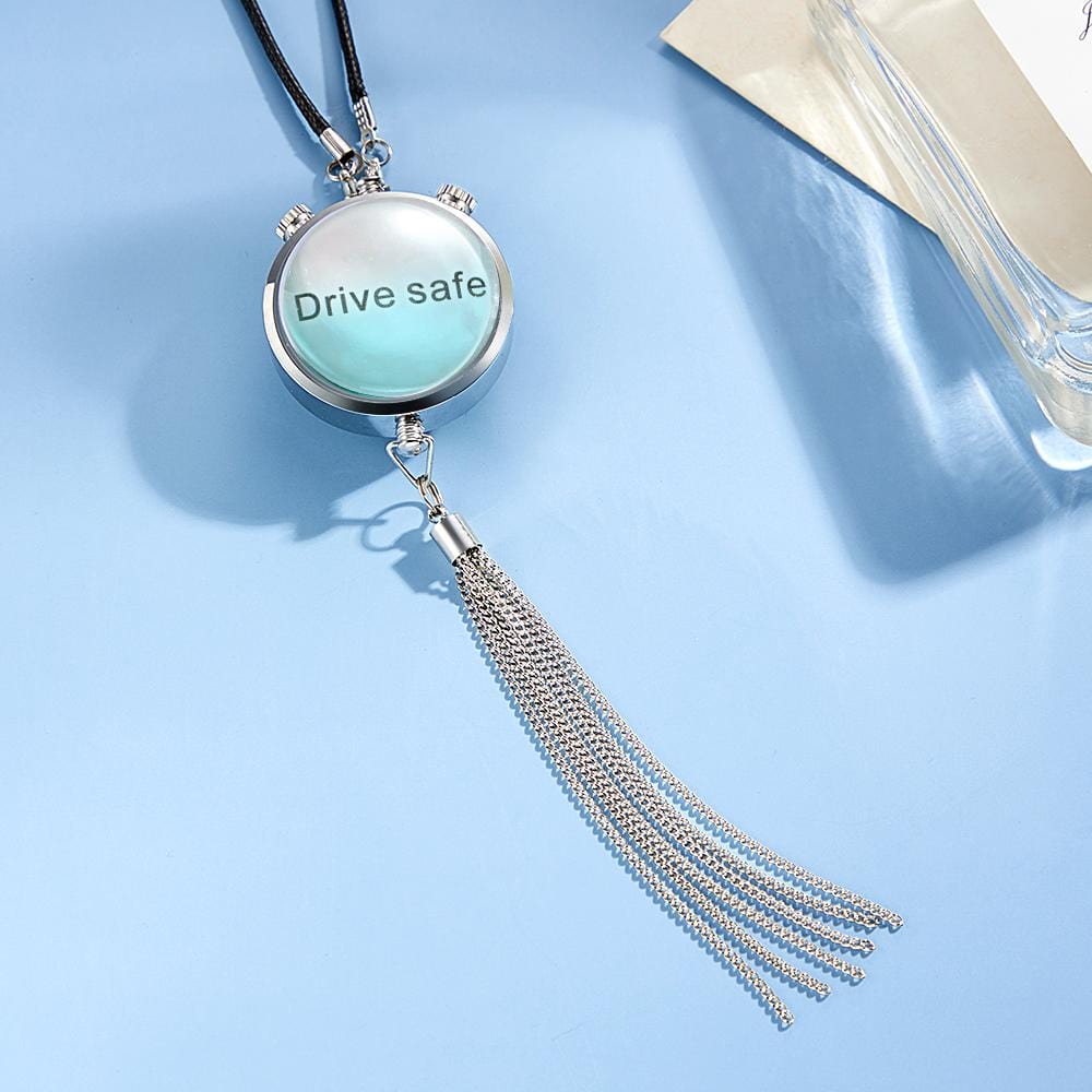 Drive Safe - Personalized Couple Photo Air Freshener Perfume Box Pendant
