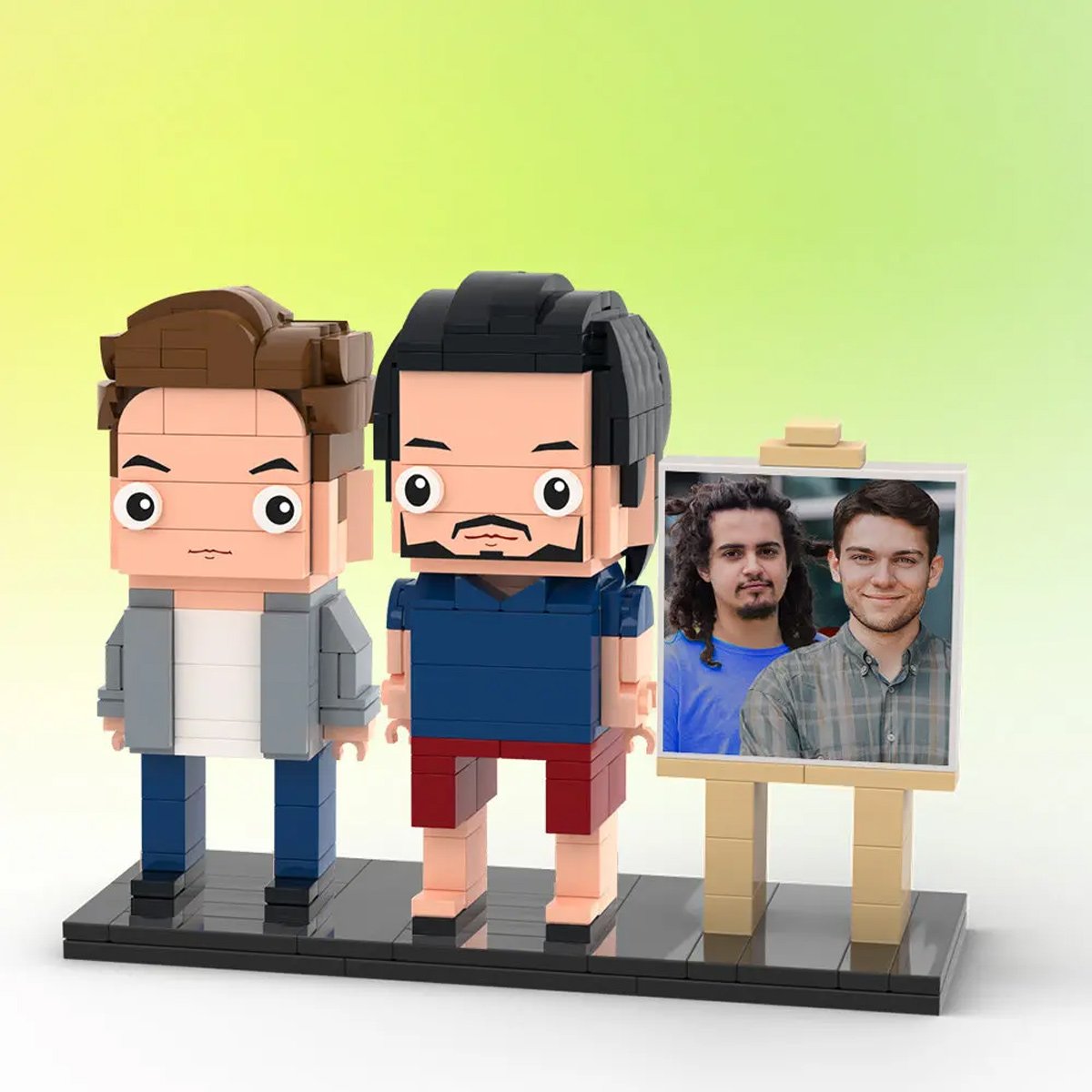 I Love You Forever - Personalized Couple Photos Brick Figures