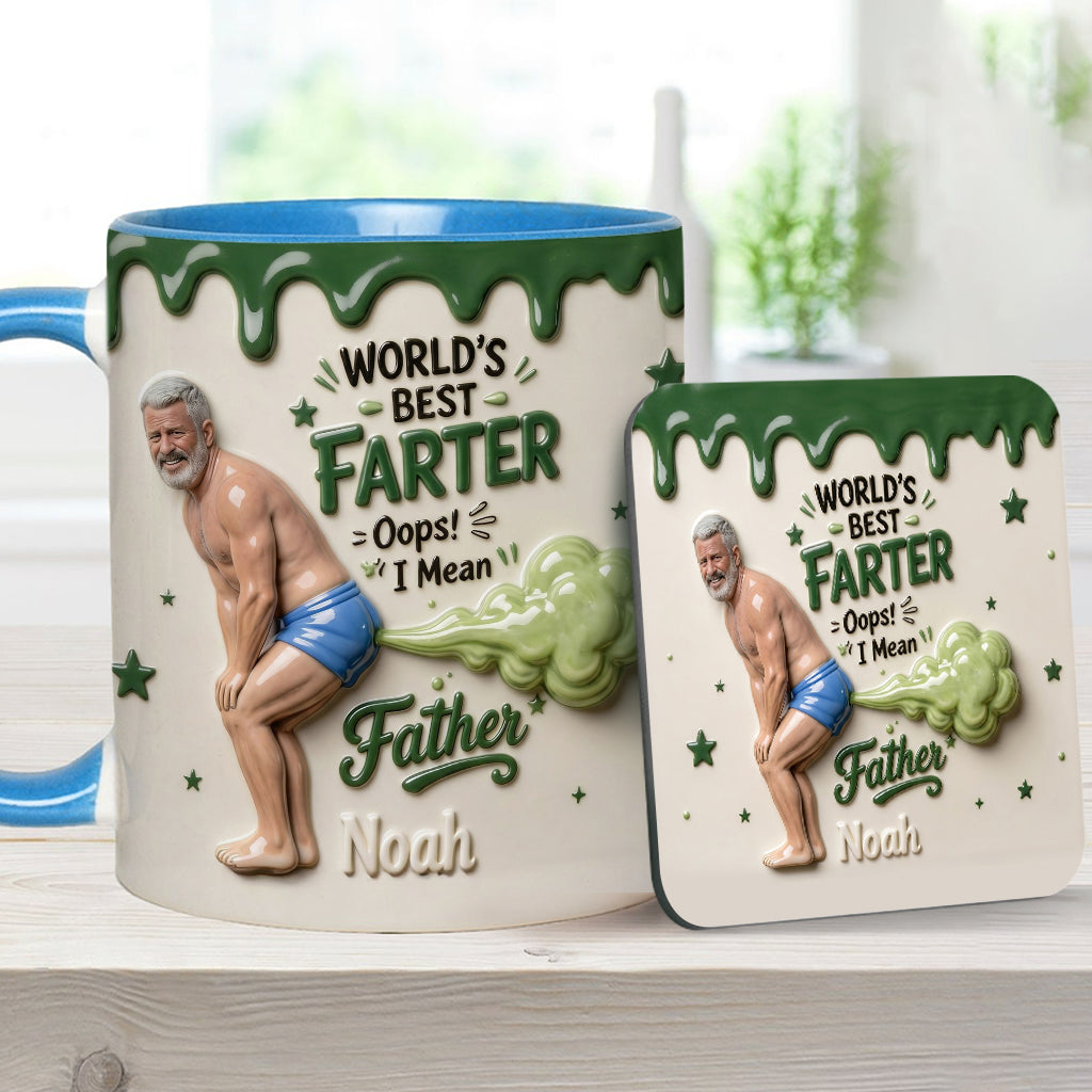 Best Farter Ever - Personalized Father Accent Mug & Coaster