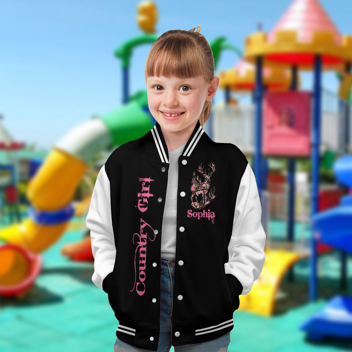Country Girl - Personalized Hunting Varsity Jacket