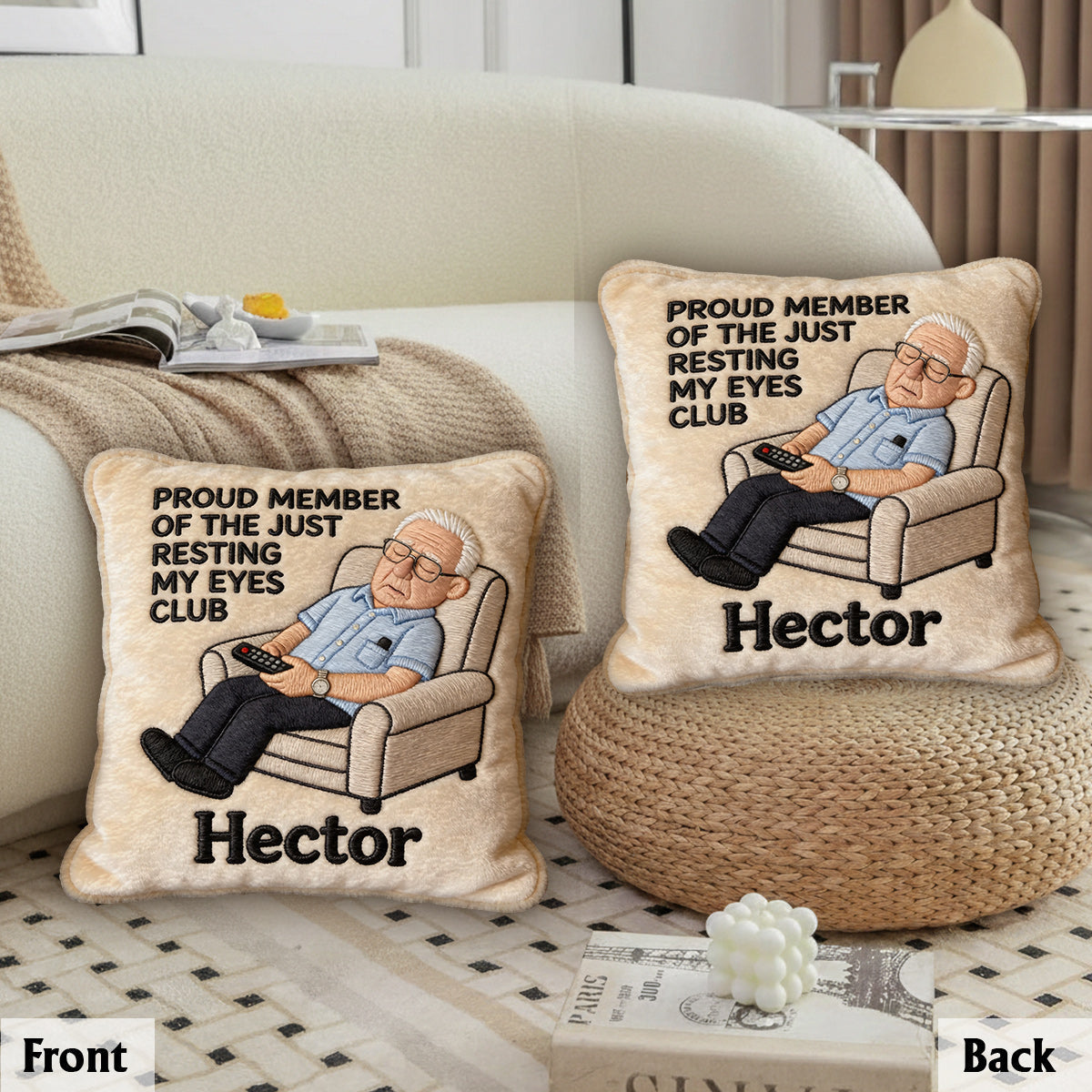 Funny Gift For Dad, Father's Day Gift - Personalized Father Premium Faux Fur Pillow