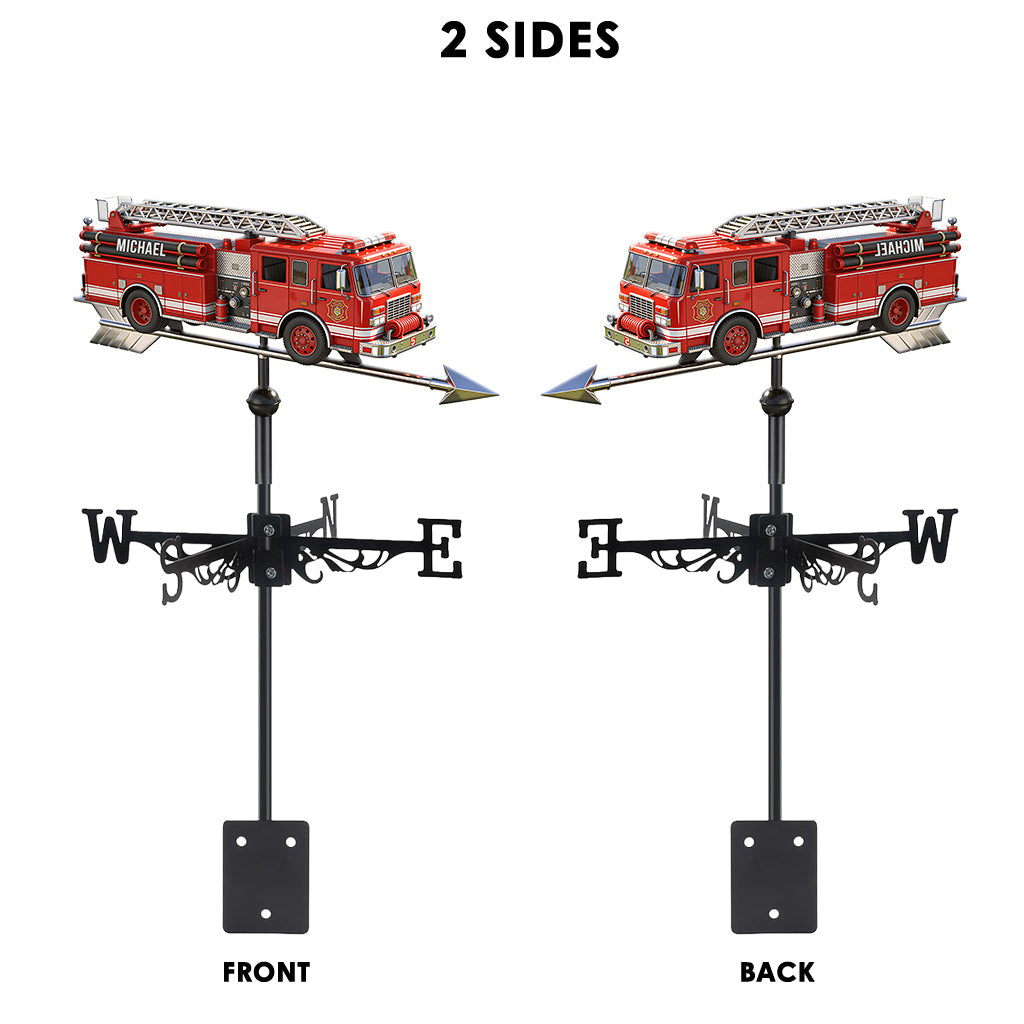Fire Truck - Personalized Firefighter Weather Vane
