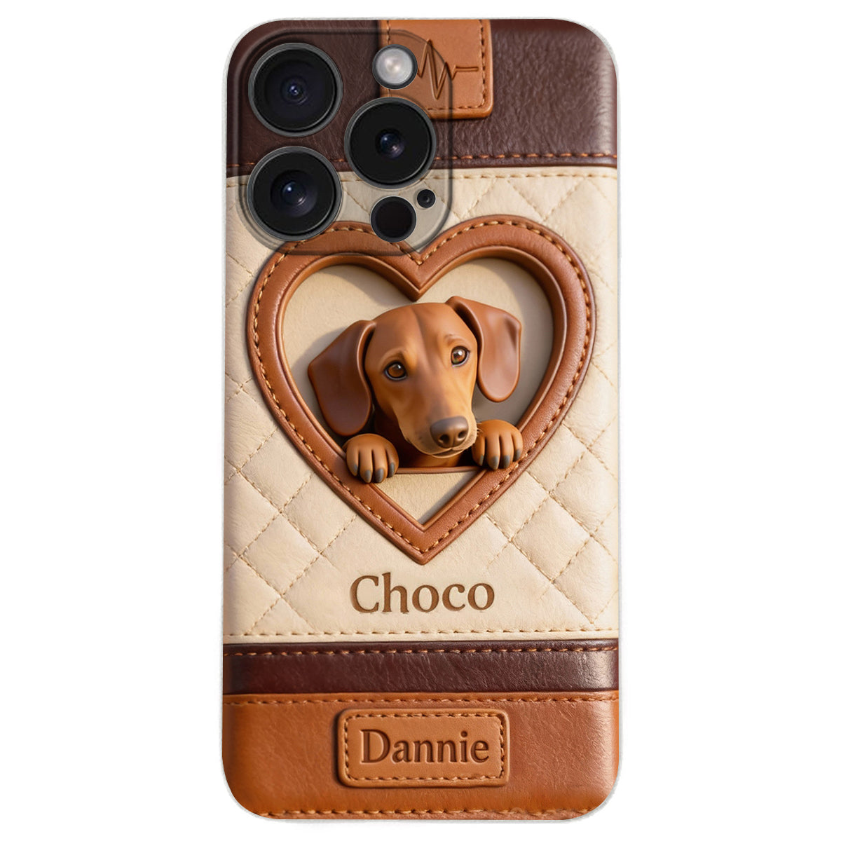 Custom From Any Photo - Personalized Dog Leather Phone Case