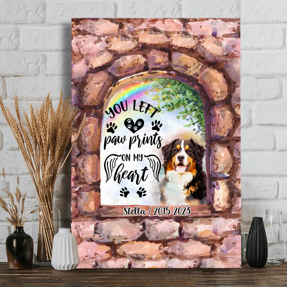 No Longer By My Side - Personalized Dog Canvas And Poster