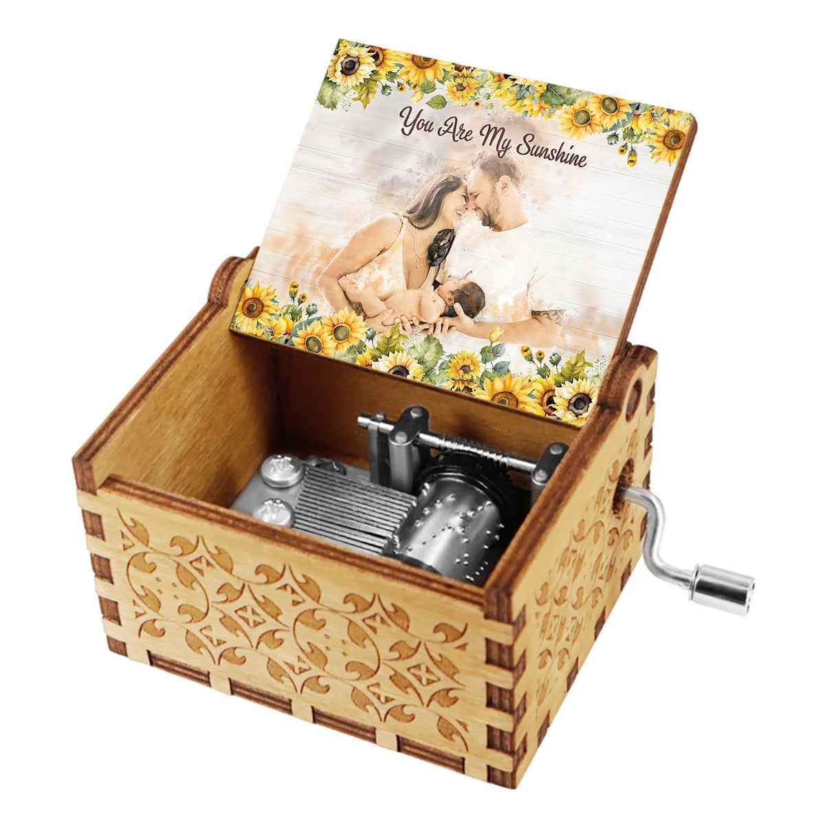 Our Family - Personalized Family Hand Crank Music Box