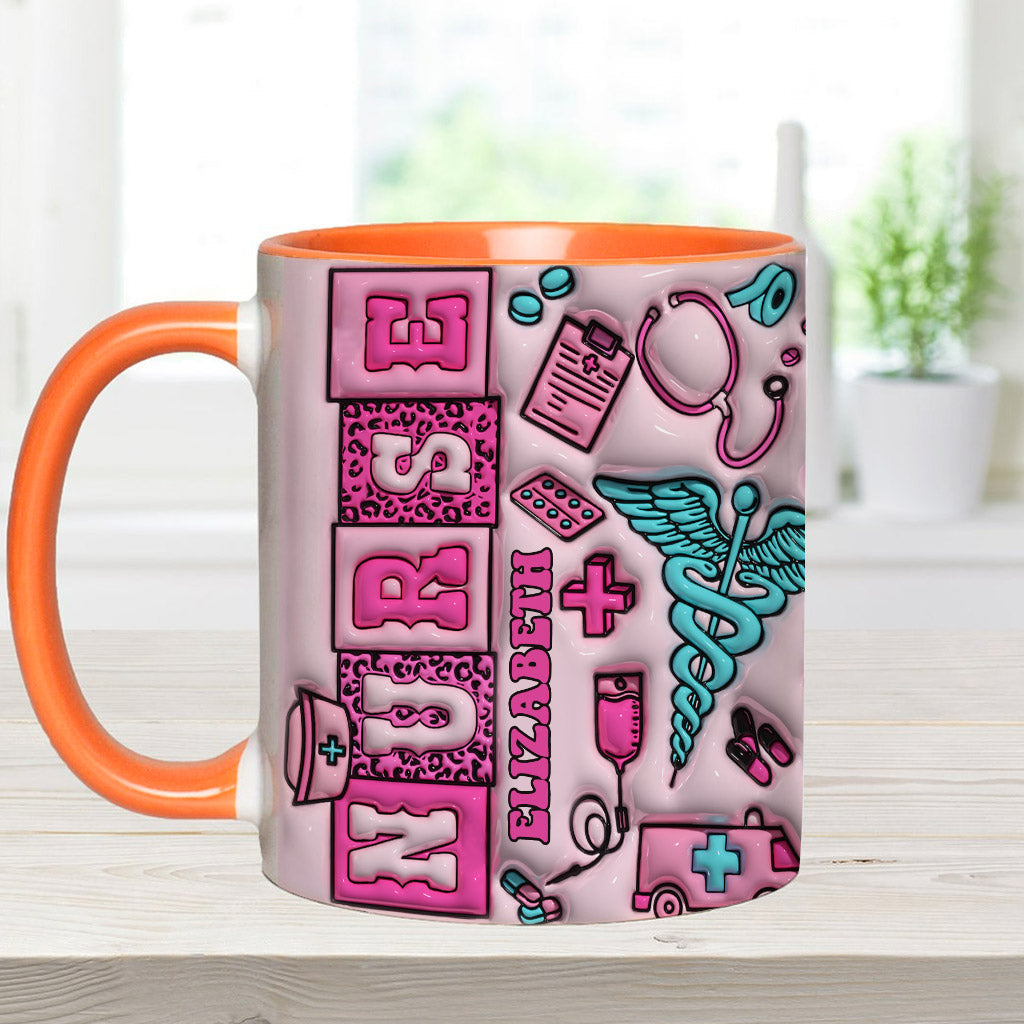 Nurse Life Inflated - Personalized Nurse Accent Mug