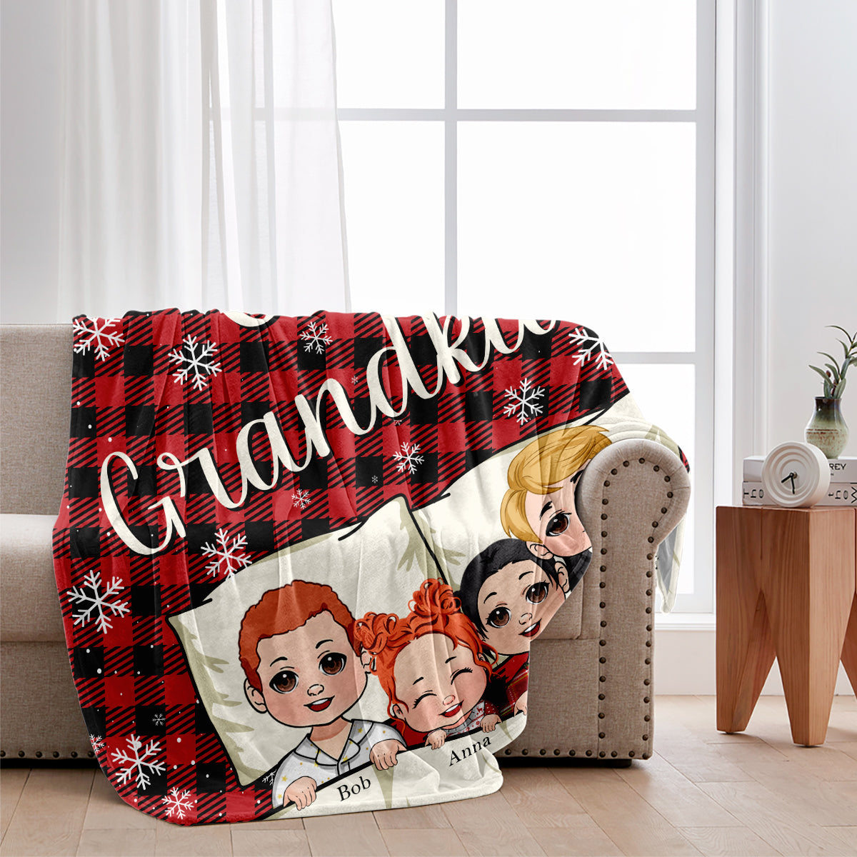 Our Grandkids - Personalized Grandma Blanket